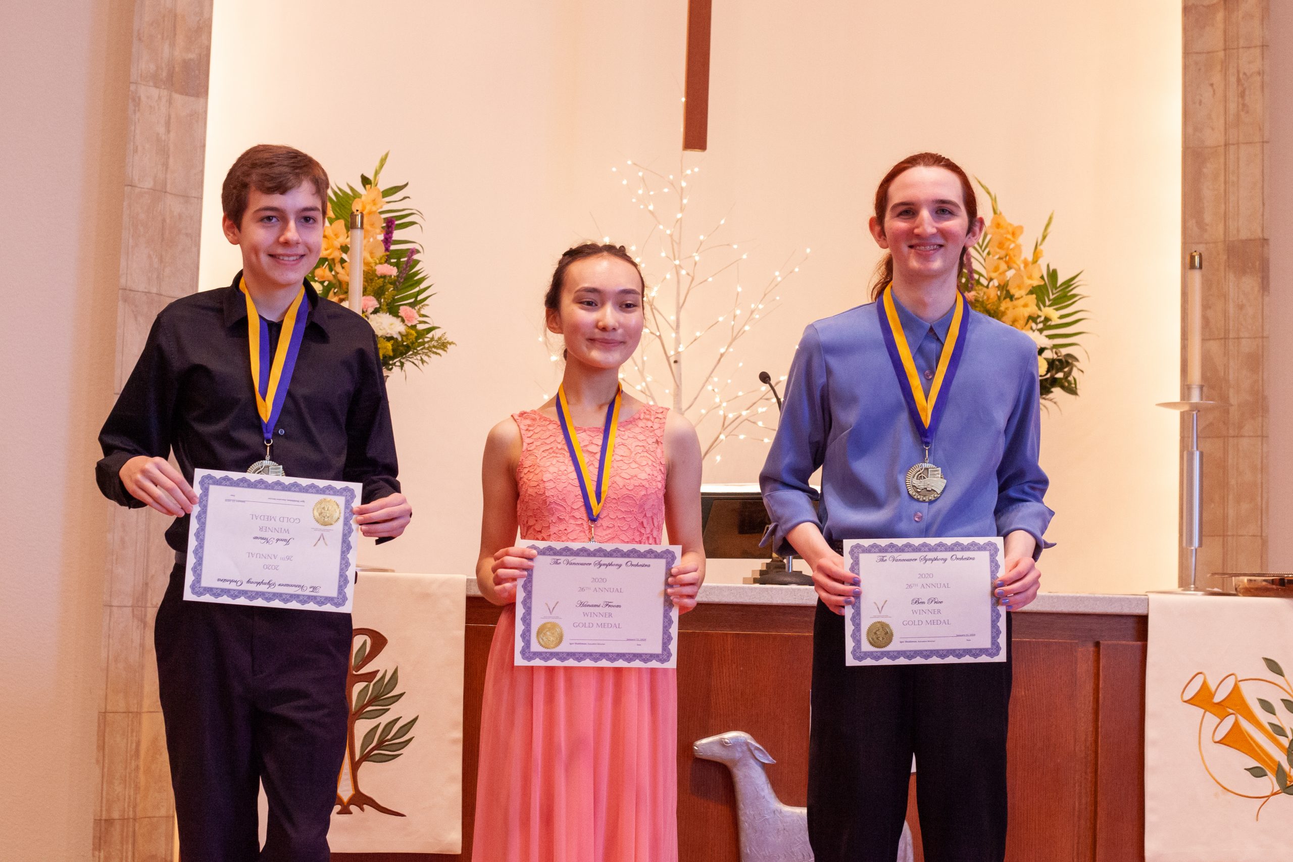 Three Outstanding Gold-Medalists from the 26th Annual Young Artists Competition to Perform with Vancouver Symphony Orchestra in April
